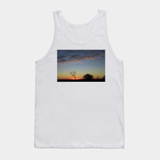 Kansas Sunset with clods and a tree Tank Top